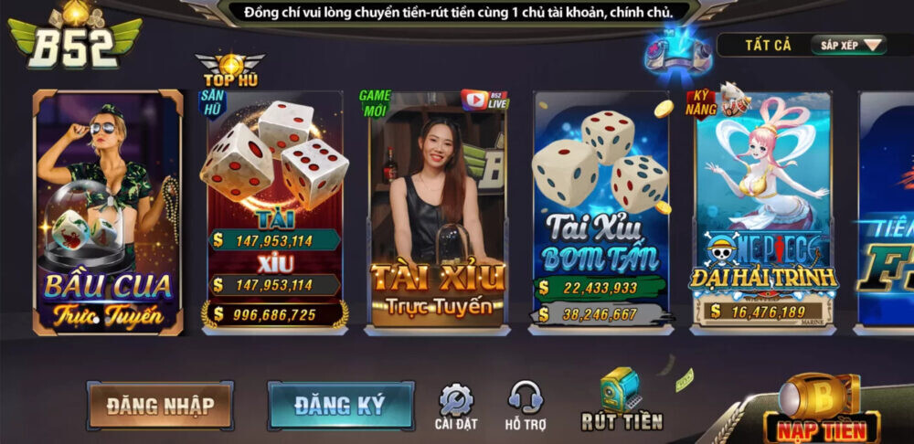 Tỷ lệ thắng game tại B52 Club cao